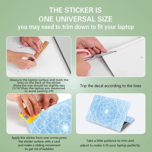 11.6 13 13.3 14 15 15.6 inches Netbook Laptop Skin Sticker Decal Reusable Protector Cover Case for Laptop Notebook chromebook (W-NEK-27) - color: W-NEK-27