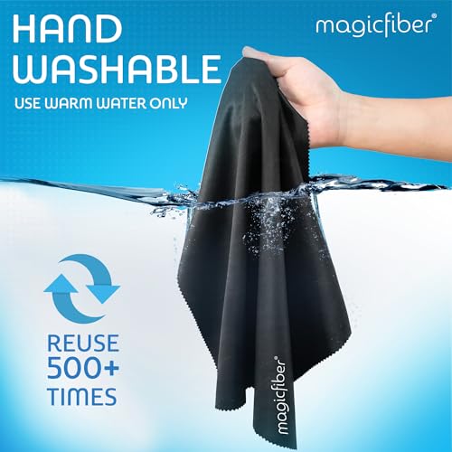 MagicFiber Extra Large Microfiber Cleaning Cloth for TV Screens & Monitors | Great for OLED, Computers, Laptops, Cars & Electronics, Eyeglass & Glasses Cleaner