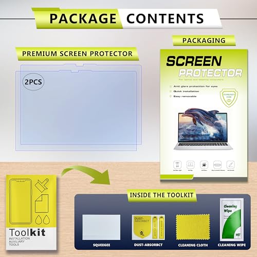 2 Pack Anti Blue Light Screen Protector for Lenovo Yoga 7 / 7i 14 Inch 2-in-1 Touchscreen Laptop (14IML9/14AHP9/14ARP8/14IRL8), Anti Glare Anti Fingerprint Matte Shield with HD Clarity
