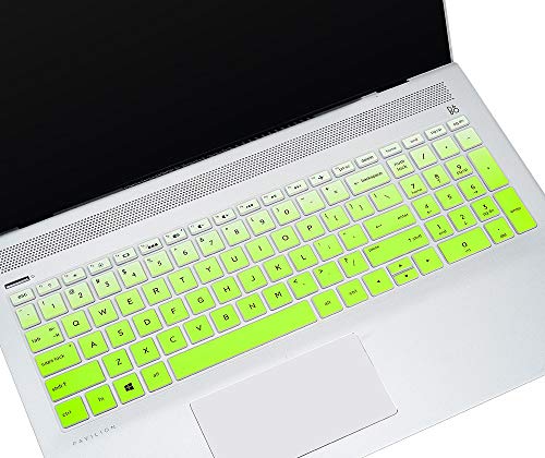 Keyboard Cover for HP Laptop 15.6 15-dw 15-dy 15-da/db 15-ef 15-bs/bw 15t 15z 15t-dy200 15-dy5033dx dy5073dx dy2073dx 15-dw4047nr dw3033dx dw3013dx 15-ef2033dx ef1023dx/HP 17-by/bs/ca 17.3 Skin, Green - color: Ombre Green