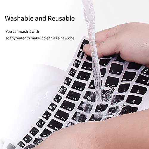 Keyboard Cover Skin for Dell Latitude 3440 3450 5420 5430 5431 5440 5450 14, Latitude 7440 7450 7430 7420 7410 9420 9430 14, Latitude 16" 7650 7640, Latitude 9510 9520 7520 2025-2022 Laptop,Black - color: Black