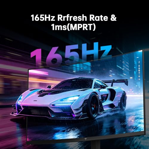KTC 32 Inch Curved Gaming Monitor, FHD 1080P 165Hz 1500R Monitor, H32S17C | 122% sRGB with HDR, FreeSync PC Monitor, HDMI 2.0x2, DisplayPort 1.4, VESA Compatible, Tilt Adjustable, Eye Care - color: Black, size: 32 inch