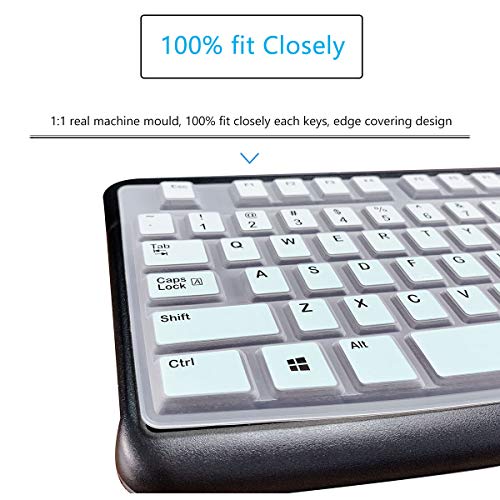 MUBUY Keyboard Cover Skin Protector for Logitech MK120 K120 Wired Keyboard, Keyboard Protective Skin US Layout (NOT Fit Other Model Keyboards)-MIntGreen - color: MintGreen