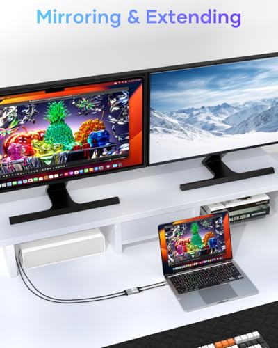 USB C to HDMI Adapter, 4K@60Hz Thunderbolt 4/3 to HDMI Adapter, Type C to HDMI Converter HDR Compatible with MacBook iMac iPad Pro Air iPhone 16 15 Samsung Galaxy S24 Ultra