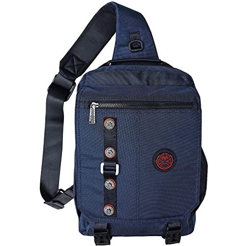 Large Sling Bag Laptop Backpack Cross Body Messenger Bag Shoulder Travel Rucksack (C- Blue) - color: C- Blue