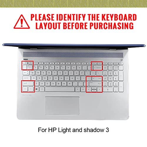 English Silicone Keyboard Cover for HP Envy x360 15.6''Series /2020 2019 Pavilion 15/Pavilion x360 15.6" Series/Envy 17 17.3" Series/Laptop 15t 17t 17-ca0011nr 17-by0040nr,Candy Mint - color: Z3-Candy Mint