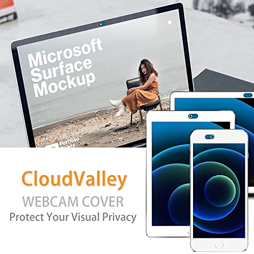 CloudValley Laptop Camera Cover Slide, Metal 0.023 Inch Ultra-Thin, 2 Pack | Webcam Cover for MacBook Pro / Air, Laptop, iMac, iPad, iPhone 8/7, PC Accessories, Privacy Web Camera Protection, Blue - color: Blue-2 Pcs