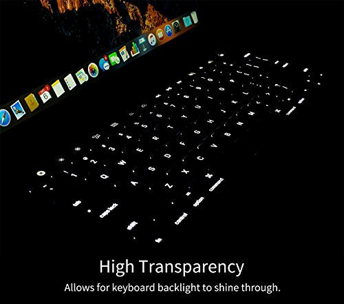Premium Ultra Thin Keyboard Cover Skin for MacBook Pro with Touch Bar 13" and 15" (Apple Model Number A2159 A1706 A1707 A1989 A1990, 2019 2018 2017 2016 Release), US Keyboard Layout - color: TPU ( For MacBook Pro with TouchBar )