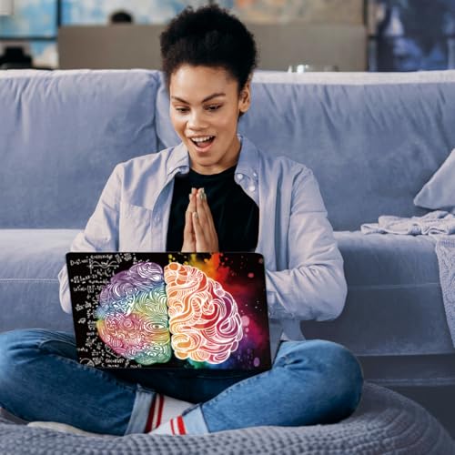 SUPERDANT Laptop Skin Sticker Brain Laptop Decals Personalized Universal Notebook Computer Wrap Vinyl Skin Stickers Cover Art Decal Removable 12-15.6 Inch Waterproof Scratch-Resistant Gifts Black - color: Black