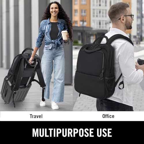 Kenneth Cole REACTION Logan Neoprene Travel 16" Laptop Backpack, Black