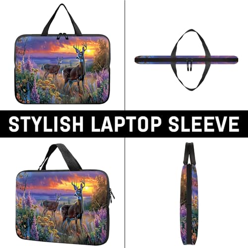 14" 15" Laptop Handle Bag Computer Bag,14.2" 15.4 inch Pouch Holder Notebook Sleeve Cover Compatible for Dell,Lenovo,Toshiba HP, Asus Notebook Messenger Briefcase-Elk Lavender - color: Elk Lavender