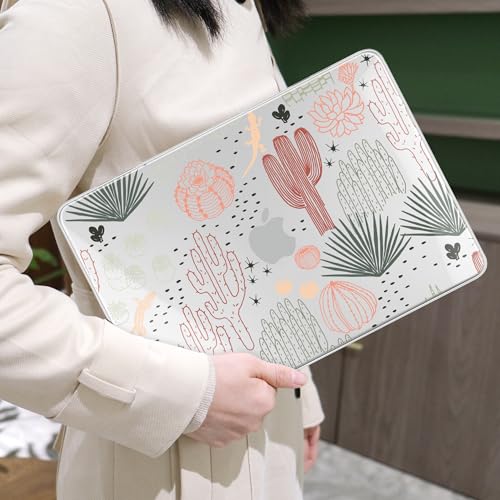 MEEgoodo 4-in-1 Printed Case for MacBook Neo 13 inch 2026 Release Model A3404, Laptop Hard Shell Cases with Keyboard Skin & Screen Protector & Webcam Covers, Cacti - color: Cacti