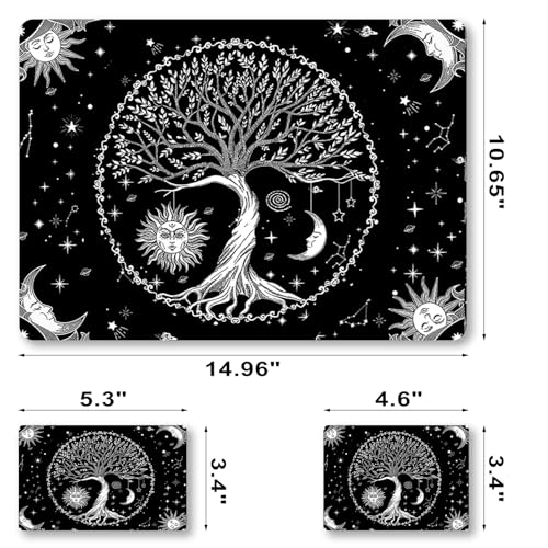 Laptop Skin Sticker Decal,12" 13" 13.3" 14" 15" 15.4" 15.6 inch Laptop Vinyl Skin Sticker Cover Art Protector Notebook PC (2 Wrist Pad Skin Included), Waterproof Removable, Moon & Sun & Stars - color: Moon & Sun & Stars