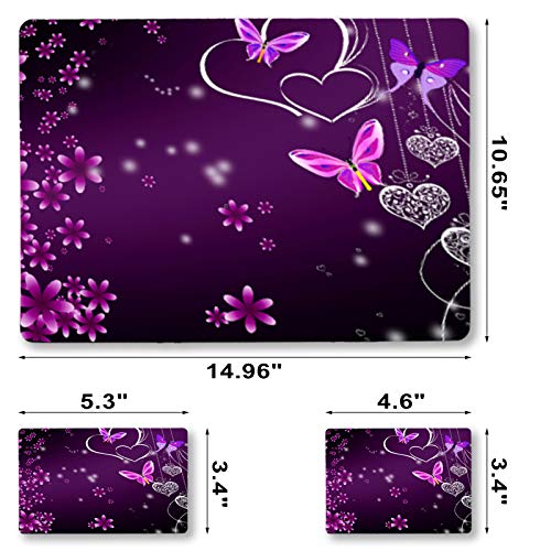 ArtSo Laptop Skin Sticker Decal, 12" 13" 13.3" 14" 15" 15.4" 15.6 inch Laptop Universal Netbook PC Notebook Vinyl Reusable Skin Sticker Cover Art Case Protector Personalized, Purple Heart Butterfly - color: Purple Heart butterfly