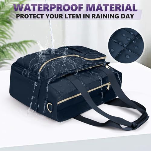 SDYSM Teacher Tote Bag 15.6 inch Laptop Bag Work Bags for Women Nurse Tote Professional Computer Messenger Shoulder Bags Laptop Briefcase for Office, College, Nursing, Dark Blue - color: Dark Blue