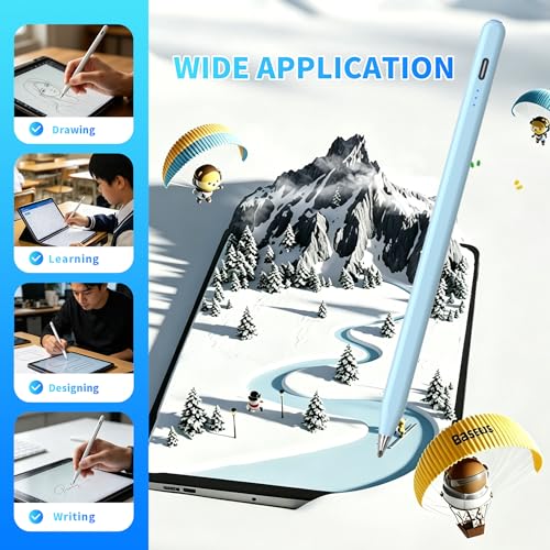 Galaxy Tab A11+ Stylus Pen for Samsung Table A11/A9+/A9 Drawing Stylus for Android Tablets, Precise Writing Pencil,Fast Charging,Auto Sleep,Button on/Off (Blue) - color: blue
