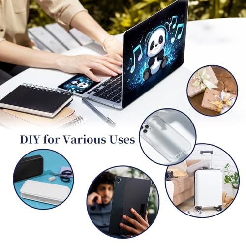 Universal Laptop Protective Skin,Trim-to-Fit Vinyl Sticker for 13–16 Inch Laptop,MacBook,Tablet & Notebook,Scratch-Proof Waterproof Cover,Music Panda - color: Music Panda