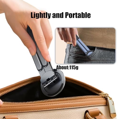 3 in 1 Magnetic Tripod Phone Holder Foldable Portable Laptop Stand | Collapsible & Portable, 8-level Height Adjustable, Desk Stand for Office & Travel for 10-16″ Laptops & 4-13″ Phones/Tablets,
