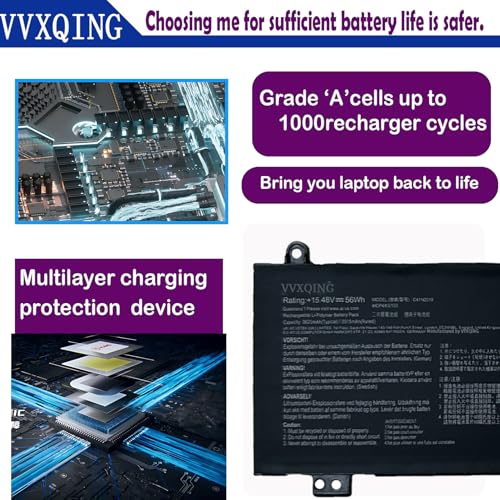 C41N2010 Laptop Battery Replacement 15.48V for ASUS ROG G15 G513IC G513IH G513QC G513QE G17 G713QE G513IC-HN055T G513QC-HF002T G513IH-HN086T G513QE-HN010T G713QE-RB74 G513QE-WH96 56WH 3620mAh