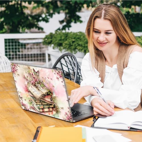 Laptop Skin Sticker Decal, Universal Reusable Vinyl Laptop Cover for 12" 13" 13.3" 14" 15" 15.4" 15.6" Notebook PC, Waterproof Scratch-Resistant with 2 Wrist Pads, Easy to Apply & Remove,Art Books - color: Art Books
