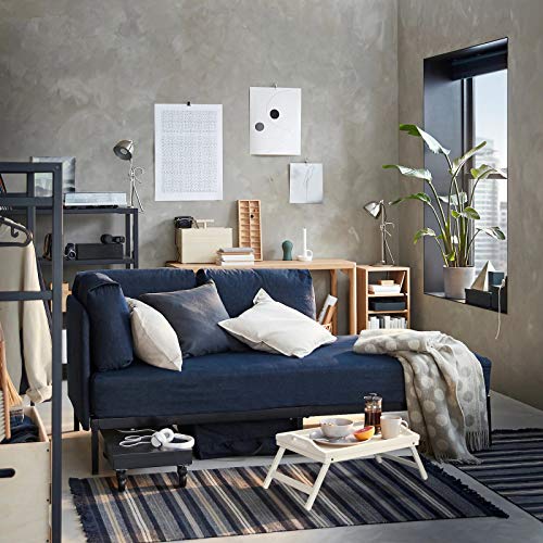 Breakfast Tray Folding Legs with Handles Kids Bed Tray Table for Sofa Eating,Drawing,Platters Bamboo Serving Lap Desk Snack Tray - color: White