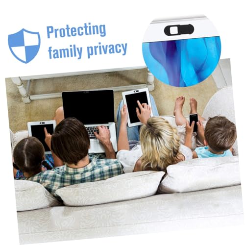 SOLUSTRE 4pcs Webcam Cover Slide for Laptop and Tablet Hacking Privacy Easy to Use Metal Camera Shield for Pc and Desktop Black
