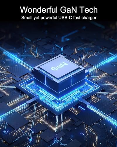 Nekteck 60W USB C Charger, GaN PD 3.0 Fast Charging with Foldable Plug | GaN Charger, Compatible with MacBook Air/Pro, iPhone 16/17 Series, Stable Charging Adapter, Portable for Travel, Office, Home - size: 60W