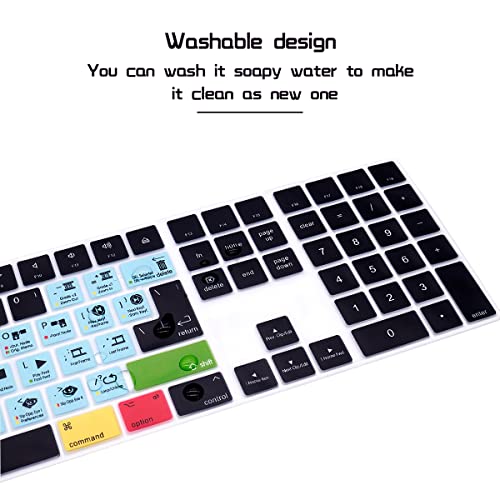 HRH Davinci Resolve Shortcut Hotkey Silicone Keyboard Cover Keypad Skin for Magic Keyboard with Numeric Keypad A1843 MQ052LL/A Released in 2017/2018(US/EU Layout) - color: Hotkey-Davinci Resolve