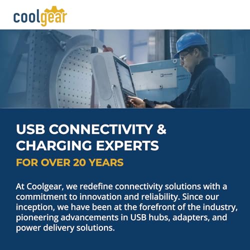 Coolgear Chargeit! Mini 75W Dual Port USB-A and USB-C PD Charger - QC 4.0 with PPS, Industrial Metal Chassis, Simultaneous Dual Port USB Fast Charging for Offices, Labs, and Vehicles (9~24V DC) - style: 75.0 Watts