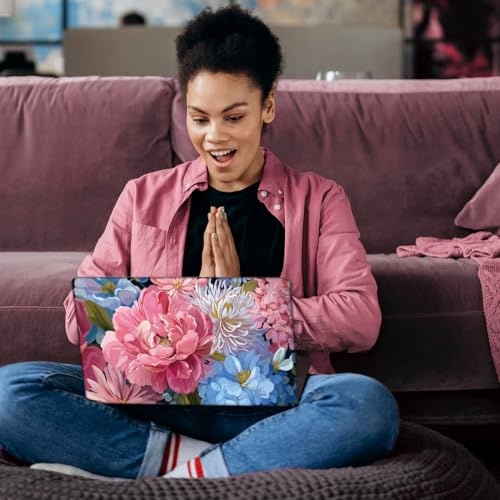 SUPERDANT Laptop Skin Sticker Flowers Laptop Decals Personalized Universal Notebook Computer Wrap Vinyl Skin Stickers Cover Art Decal Removable 12-15.6 Inch Waterproof Scratch-Resistant Gifts - style: Flowers