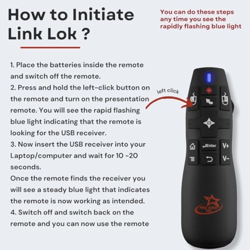 Red Star Tec Powerpoint/Keynote Clicker USB Receiver PR-820