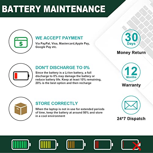 Fancy Buying A1706 A1819 Laptop Battery Replacement for MacBook Pro 13 inch Touch Bar Late 2016 Mid 2017 EMC 3071 3163 MLH12LL/A MPXV2LL/A MLVP2LL/A MNQF2LL/A MNQG2LL/A 11.41V 4314mAh/49.2Wh - size: 9.33*4.25*0.28inch A1706