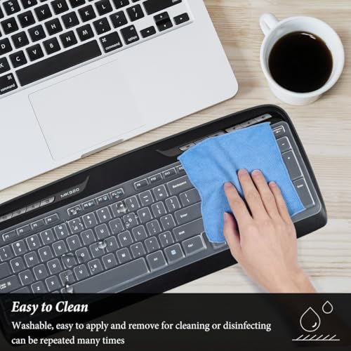Keyboard Cover Compatible with Logitech MK320 MK330 K330 MK335 Wireless Desktop Keyboard, Logitech MK320-YR002/Y-R0009 Keyboard Protector Skin-Clear - color: Clear, size: MK320/MK330/K330/MK335