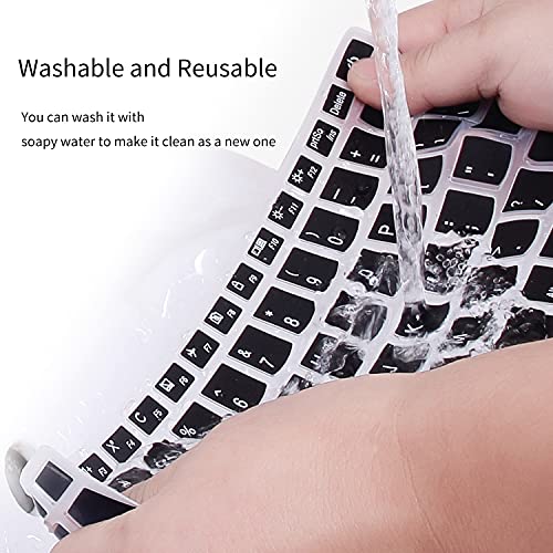 Keyboard Cover for 2026 2025 Dell 15 Laptop DC15250 DC15255 15.6, Dell Inspiron 15 3510 3511 3515 3520 3525 3530 3535 5510 5515 5518 15.6", Inspiron 16 5640 5645, 15.6 Dell Latitude 3520 Skin -Black - color: Black