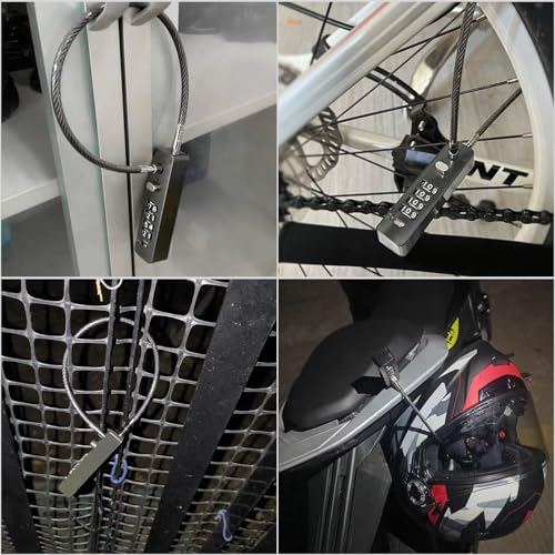 Outdoor Fence Gate Lock Locker - Bike, Cable Chain, Combination Locks - color: Grey-2
