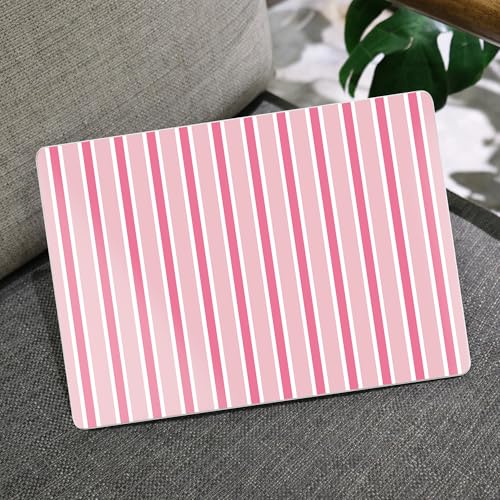 MEEgoodo Compatible with MacBook Pro 14 inch Case (M5/M4/M3/M2/M1) Pro/Max 2026 2025 2024 2023 2021,Case Fit Model A3427/A3426/A3434/A3112/A3401/A3185/A2918/A2992/A2779/A2442, Light Pink&White Stripes - color: Light Pink&White Stripes