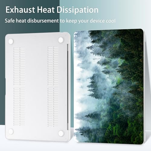 May Chen Compatible with New MacBook Air 13 inch Case 2021, 2020 2019 2018 Release Model: M1 A2337 A2179 A1932, Plastic Matte Hard Shell Case Cover for Mabook Air 13 inch with Retina Dispaly, Forest - color: Forest