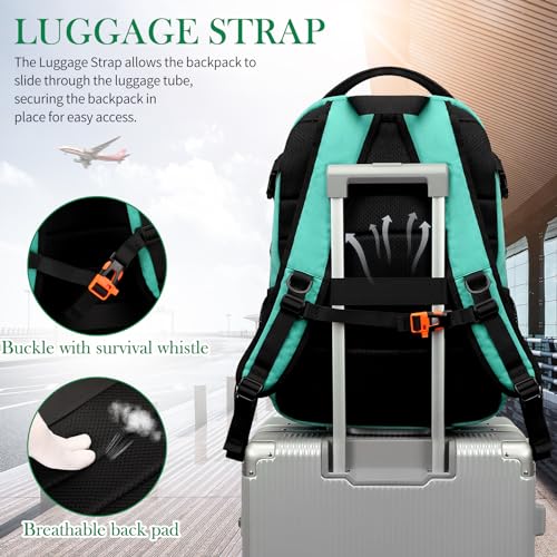 FENGDONG 17.3 inch Large Laptop Backpack Durable Waterproof Travel College Backpack Bookbag for Men & Women Business Backpack with USB Charging Port,Headset Port Light Green - color: A4-green