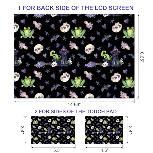 DINKY 15.6 inches Laptop Skin Sticker Netbook Universal Reusable Protector Cover Decal Fits 13 13.3 14 15 15.4 15.6 inch Laptop Protector Notebook (Skeleton Frog) - color: Skeleton Frog