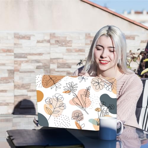 PLIGREAT Boho Laptop Decal Sticker Skin Cover, Floral Plants Laptop Stickers Skins Decal Fits 12" 13" 13.3" 14" 15" Laptops Universal Removable Vinyl Notebook Art Protector Netbook PC Cover Decals