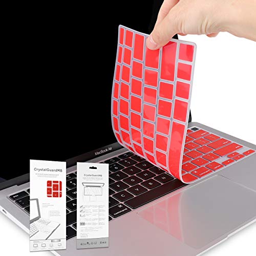 Batianda Premium Ultra Thin Keyboard Cover for MacBook Air 13 inch A2337 M1 Chip with Touch ID & Retina Display (2020 Release) Soft-Touch Protective Skin,Red - color: Red