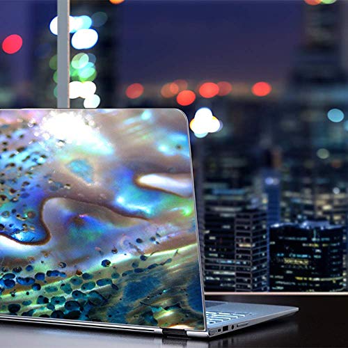 Custom Fit Made to Order Laptop Notebook Skin Vinyl Sticker Cover Decal Fits 13.3" 14" 15.6" 16" Compatible with All Major Makers | Abalone Pearl Sea Shell Green Blue - color: Style 8