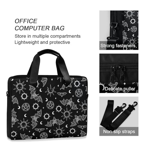 MNSRUU Laptop Bag for 15.6 inch Black Gothic Bats - color: Bat I23263