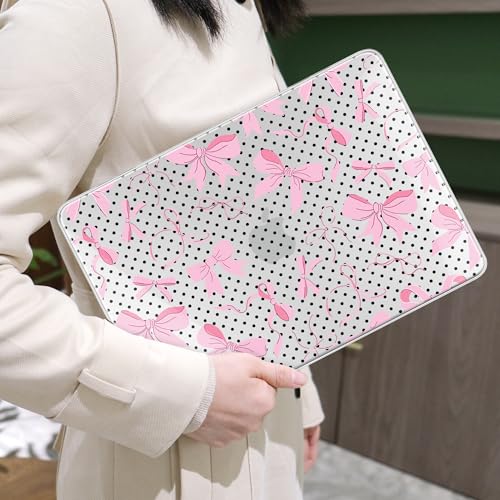 MEEgoodo Printed Case for New MacBook Neo 13 inch 2026 Release(Fit Model A3404), Laptop Hard Shell Cases with Keyboard Skin & Screen Protector & Webcam Covers, Black Polka Dots&Pink Bows - color: Black Polka Dots&Pink Bows