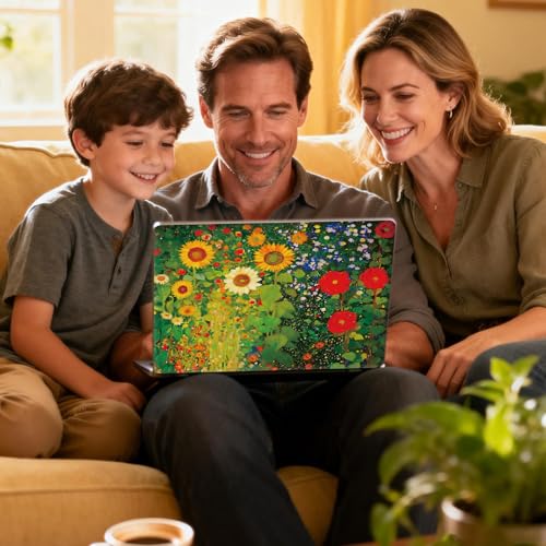 Universal Laptop Skin Sticker Decal for 11.6”12" 13" 13.3" 14" 15" 15.4" 15.6" Reusable Waterproof Scratch-Scratch Resistant Protective Vinyl Laptop Notebook Skin Stickers,Watercolor Flower Sunflower - color: Watercolor Flower Sunflower