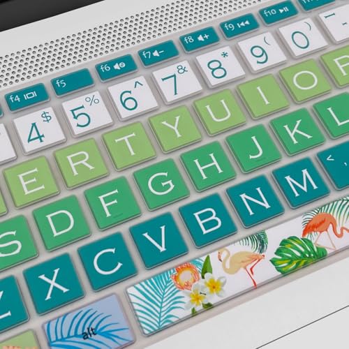 Keyboard Cover for HP 14" Laptop/HP Pavilion x360 14M-BA/CD 14M-DH 14-BF 14-cm 14-CF 14-DF 14-dk 14-DS 14-dq 14-FQ Series, 14-dq0020nr/dq0030nr, 14-fq1025nr/fq0033dx, Flamingo - color: Flamingo
