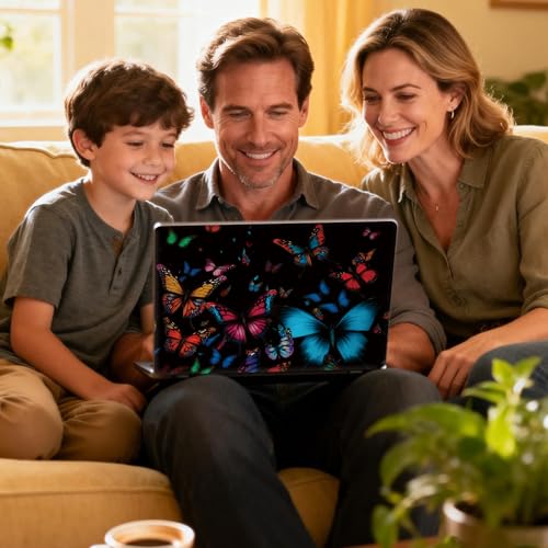 Universal Laptop Skin Sticker Decal for 11.6”12" 13" 13.3" 14" 15" 15.4" 15.6" Reusable Waterproof Scratch-Scratch Resistant Protective Vinyl Laptop Notebook Skin Stickers - Colorful Butterfly - color: Colorful Butterfly