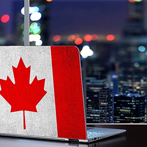 Flags | Custom Fit Made to Order Laptop Notebook Skin Vinyl Sticker Cover Decal Fits 13.3" 14" 15.6" 16" HP Lenovo Apple Mac Dell Compaq Acer Flag Canada Grunge Distressed Country - color: Style 12