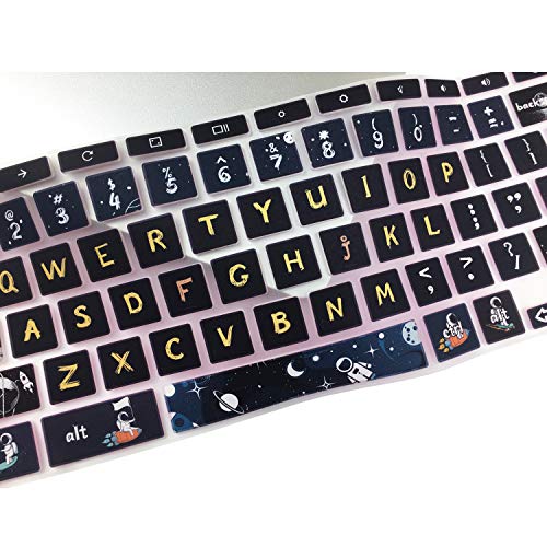 Keyboard Cover Skin for HP Chromebook 11 x360 11.6,G2/G3/G4/G5/G6 EE/G7 EE 11.6, 14-ca 14-ak14-X Series/HP Chromebook 14 G2 G3 G4 Keyboard Protector,Spaceman - color: Spaceman