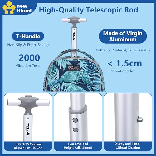 NEW TILAMI Rolling Backpack for Kids 18 Inch Wheeled Laptop Backpack Kids School Travel - color: Leaves
